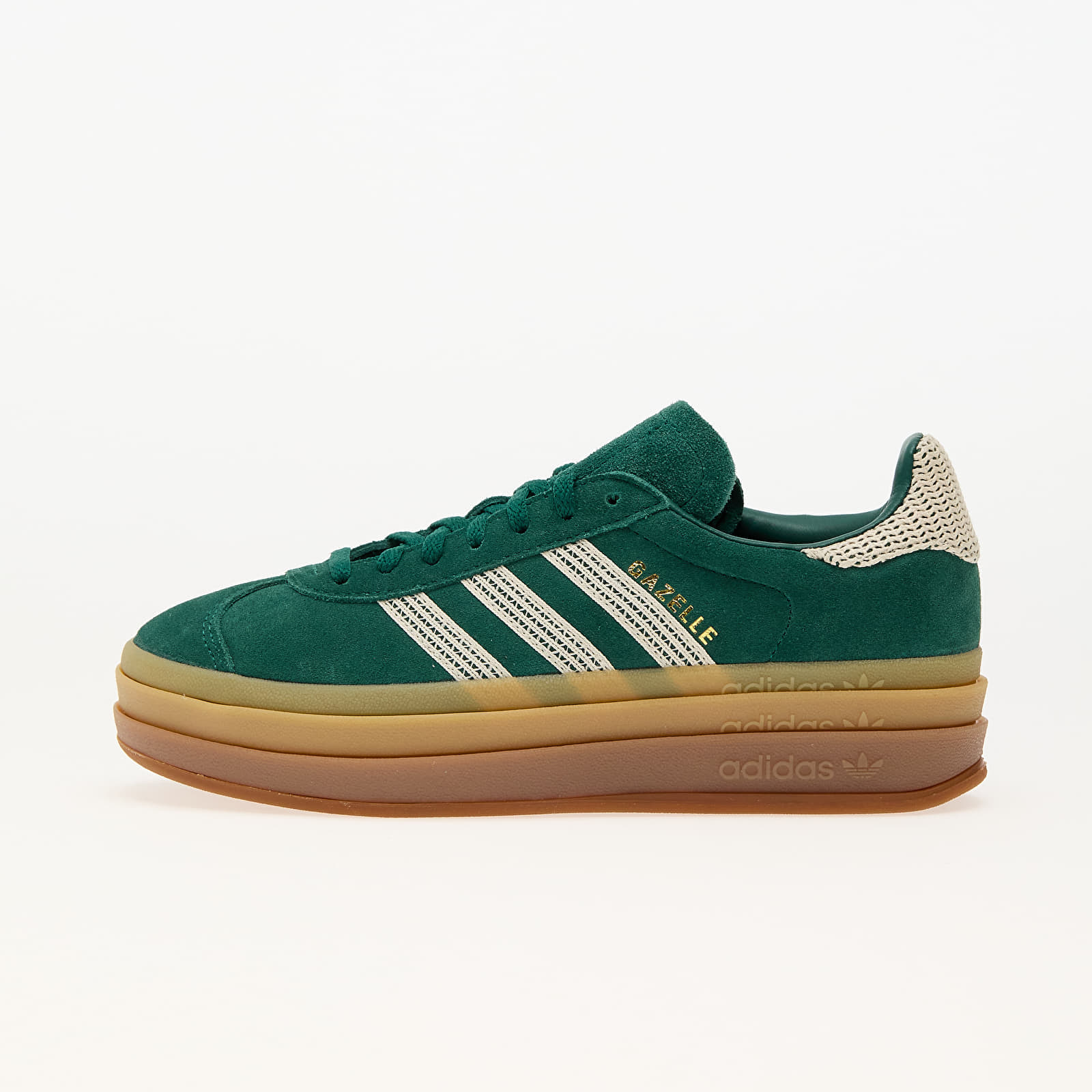 Levně Tenisky adidas Gazelle Bold W Collegiate Green/ Wonder White/ Gold Metallic