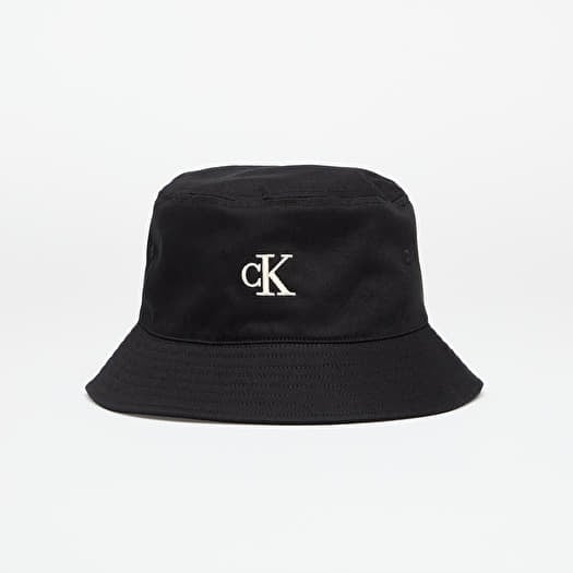 Calvin Klein Jeans Embroidered Monogram Bucket Hat Black