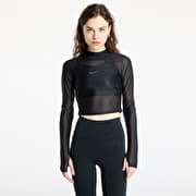 Nike Zenvy Women's Dri-FIT Long-Sleeve Sheer Top Black/ Pcg6C