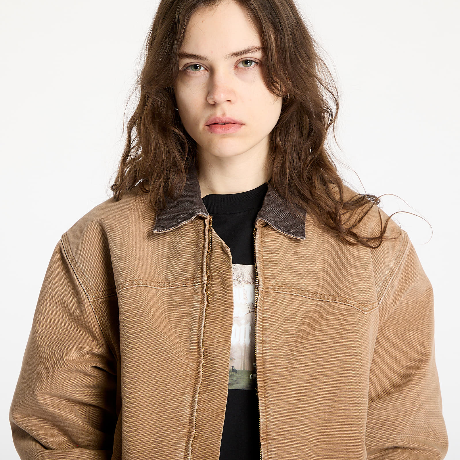 Kurtki Carhartt WIP OG Santa Fe Jacket UNISEX Hamilton Brown/ Tobacco Stone Canvas