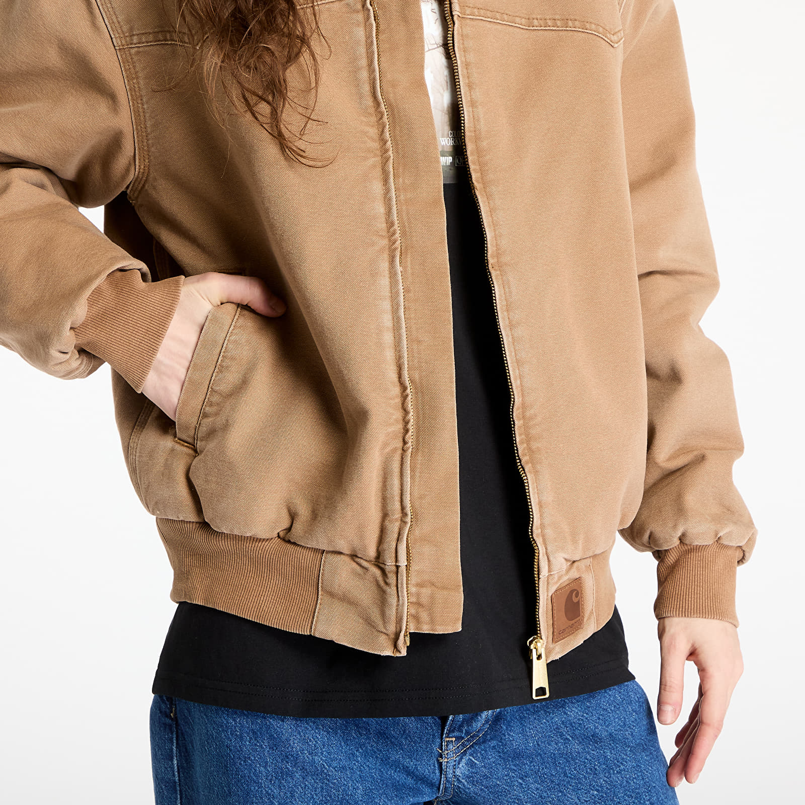 Kurtki Carhartt WIP OG Santa Fe Jacket UNISEX Hamilton Brown/ Tobacco Stone Canvas