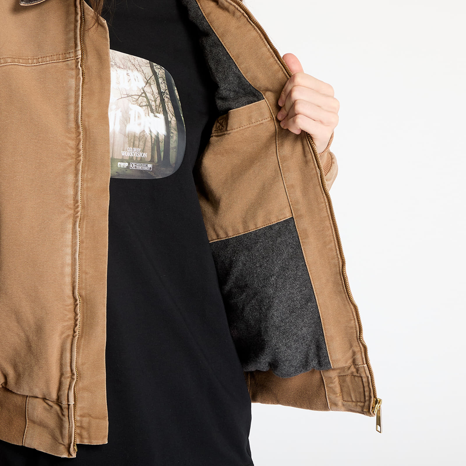 Kurtki Carhartt WIP OG Santa Fe Jacket UNISEX Hamilton Brown/ Tobacco Stone Canvas