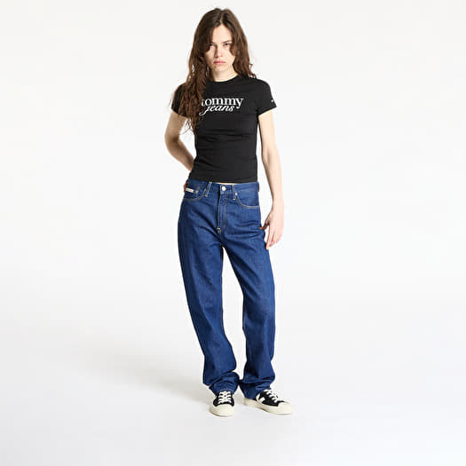 Camisetas de mujer Tommy Jeans Slim Essential Tee Black Footshop