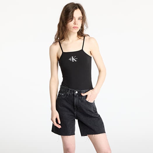 Calvin Klein Jeans Monologo Strappy Body Black