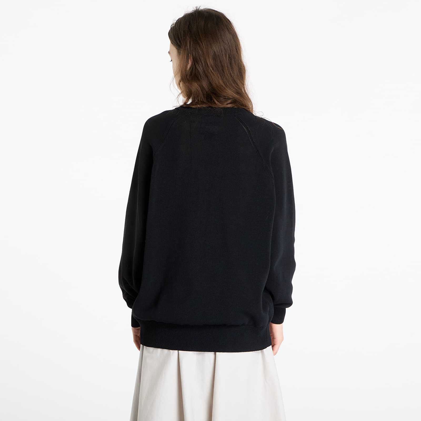 Svetry Y-3 Logo Knit Crew Sweatshirt UNISEX Black