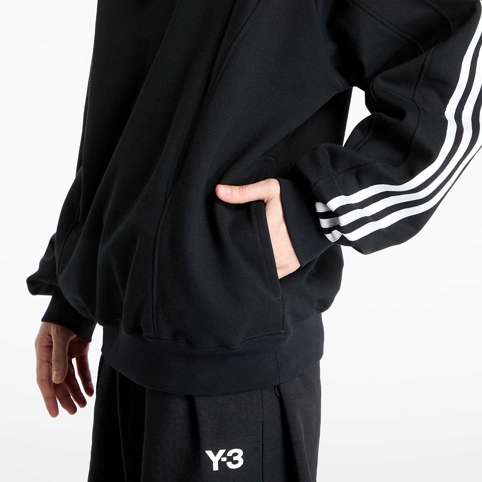 Férfi kapucnis pulcsik Y-3 Cut Line Hoodie UNISEX Black