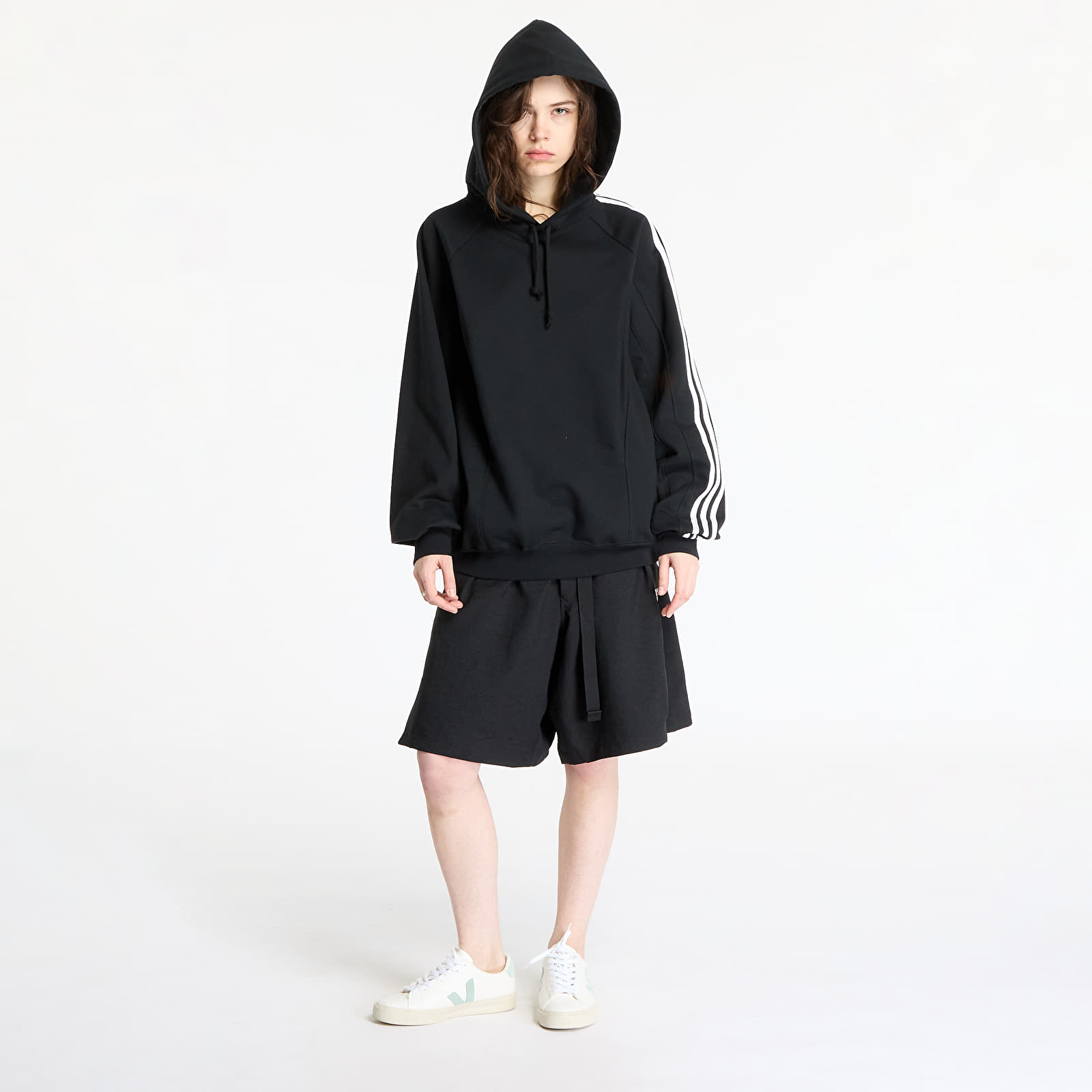 Férfi kapucnis pulcsik Y-3 Cut Line Hoodie UNISEX Black
