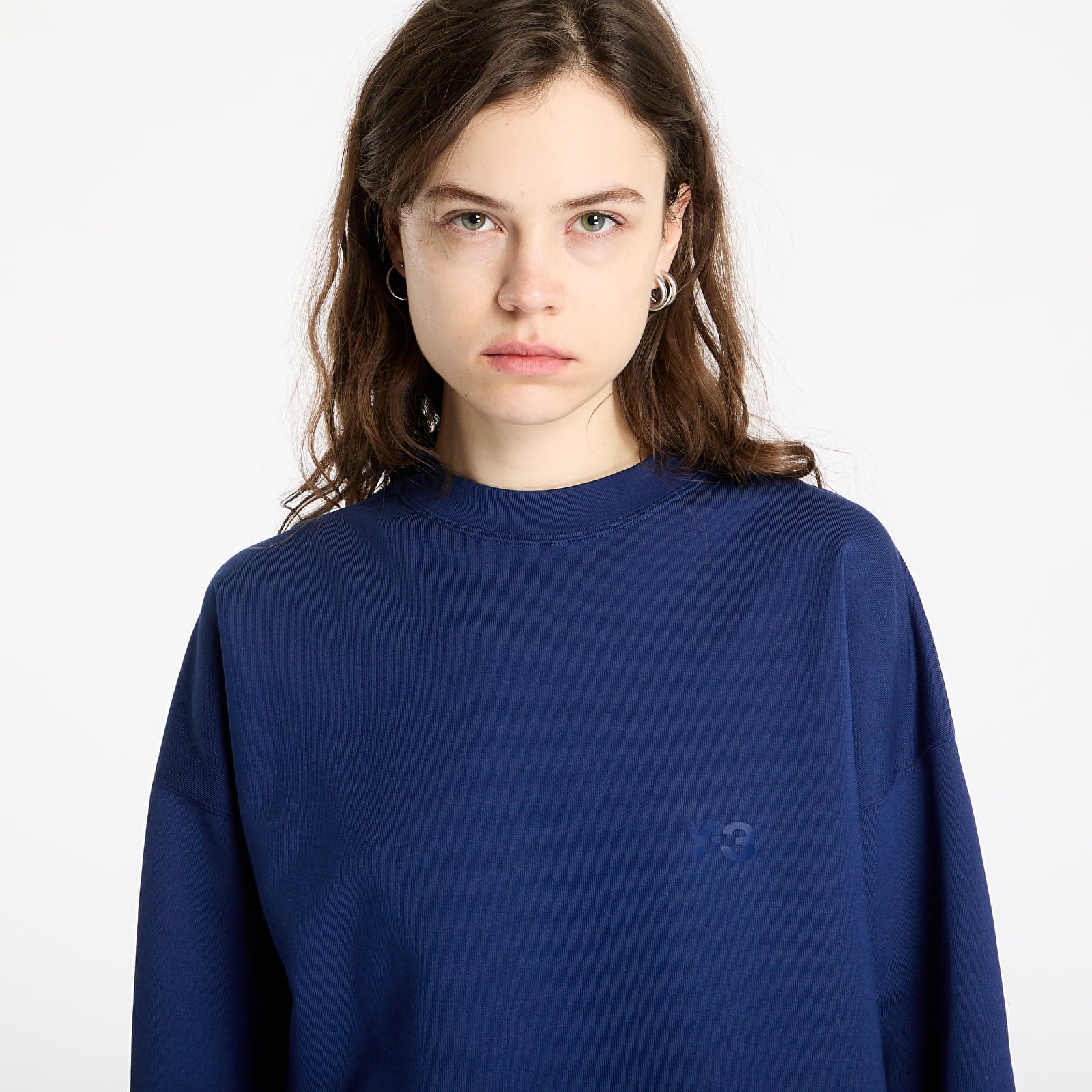 Kapucnis pulóverek és pulcsik Y-3 French Terry Crew Sweatshirt UNISEX Dark Blue