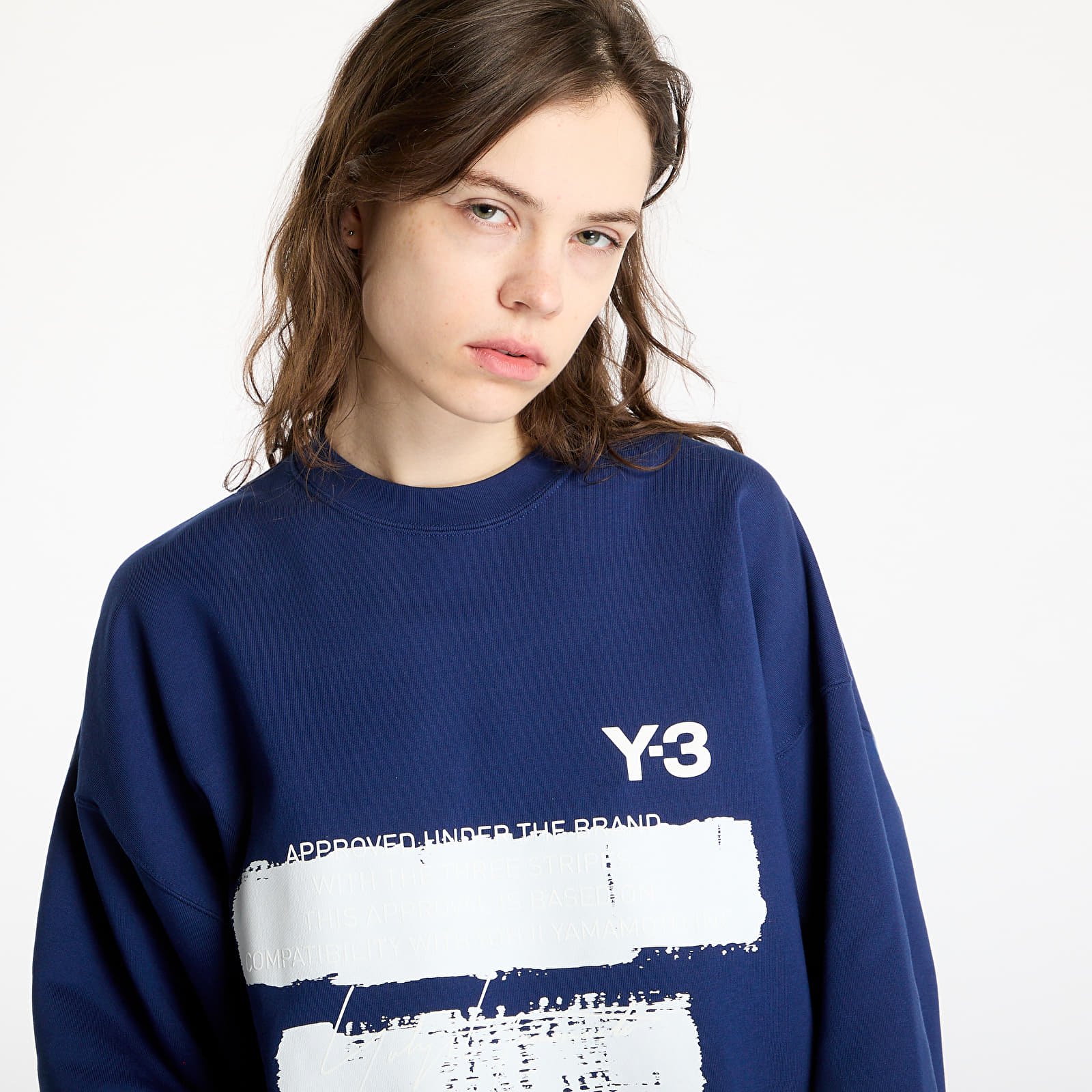 Kapucnis pulóverek és pulcsik Y-3 Graphic Crew Sweatshirt UNISEX Dark Blue