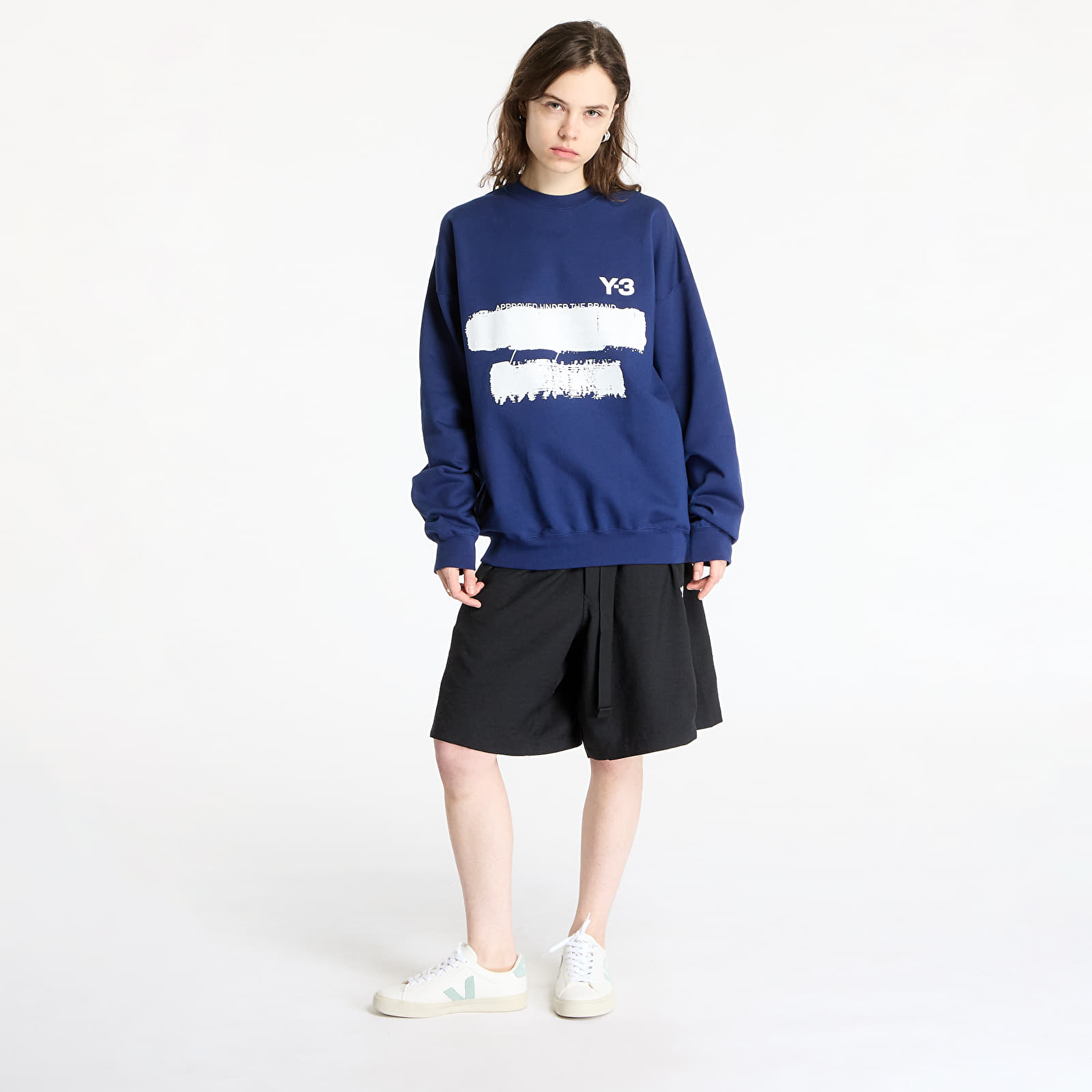 Kapucnis pulóverek és pulcsik Y-3 Graphic Crew Sweatshirt UNISEX Dark Blue