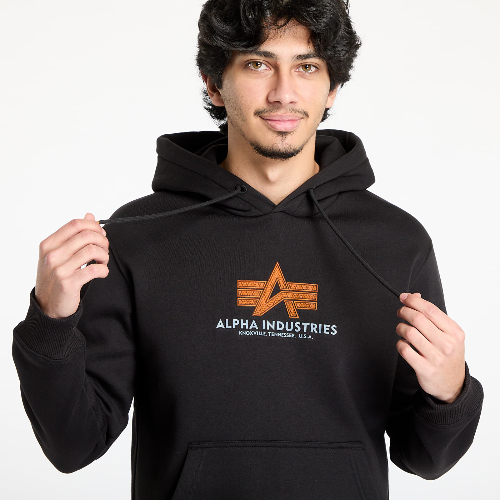 Mikiny Alpha Industries Inc. Basic Hoodie Rubber Black
