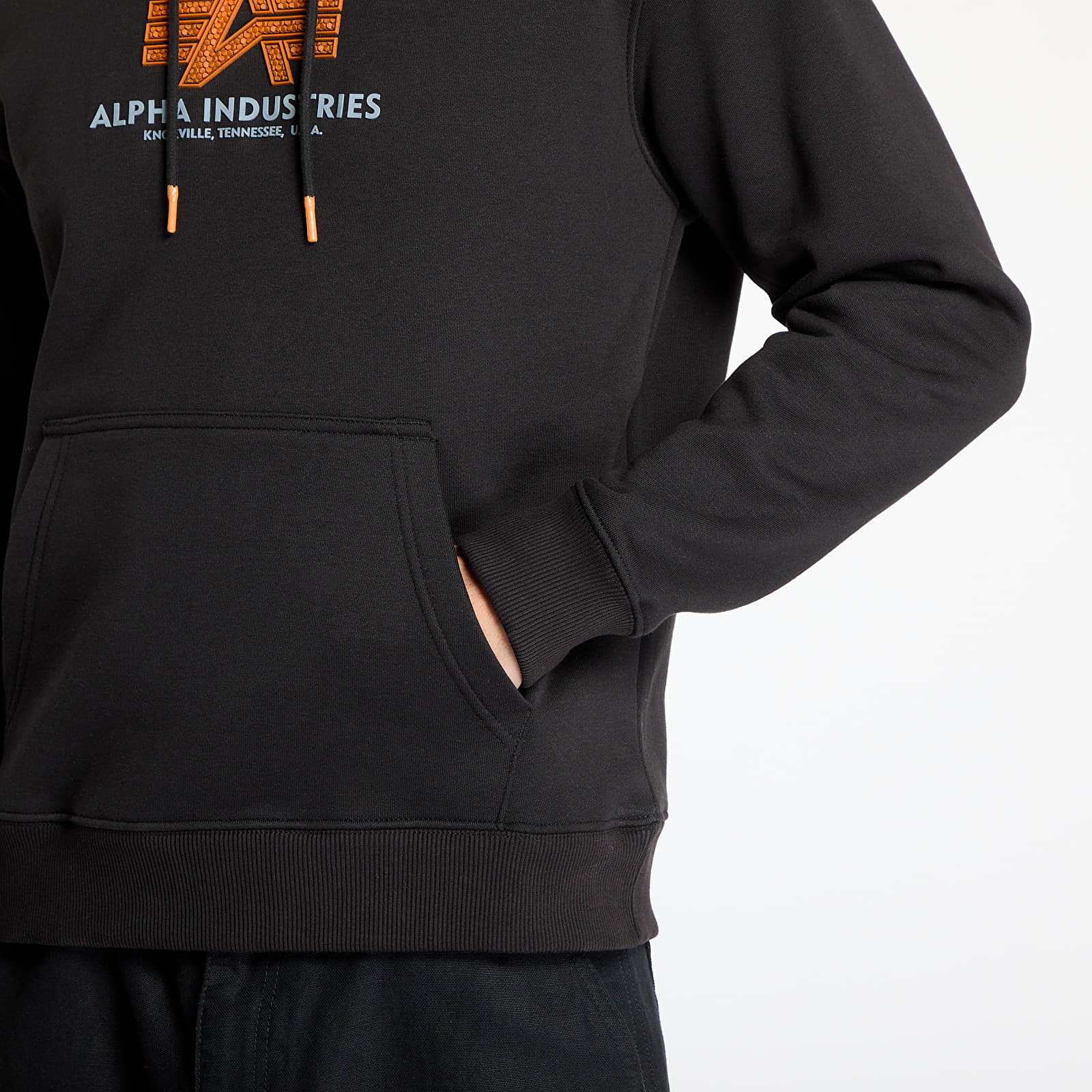 Mikiny Alpha Industries Inc. Basic Hoodie Rubber Black