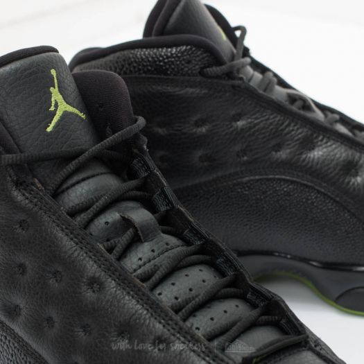 all black 13s green bottom
