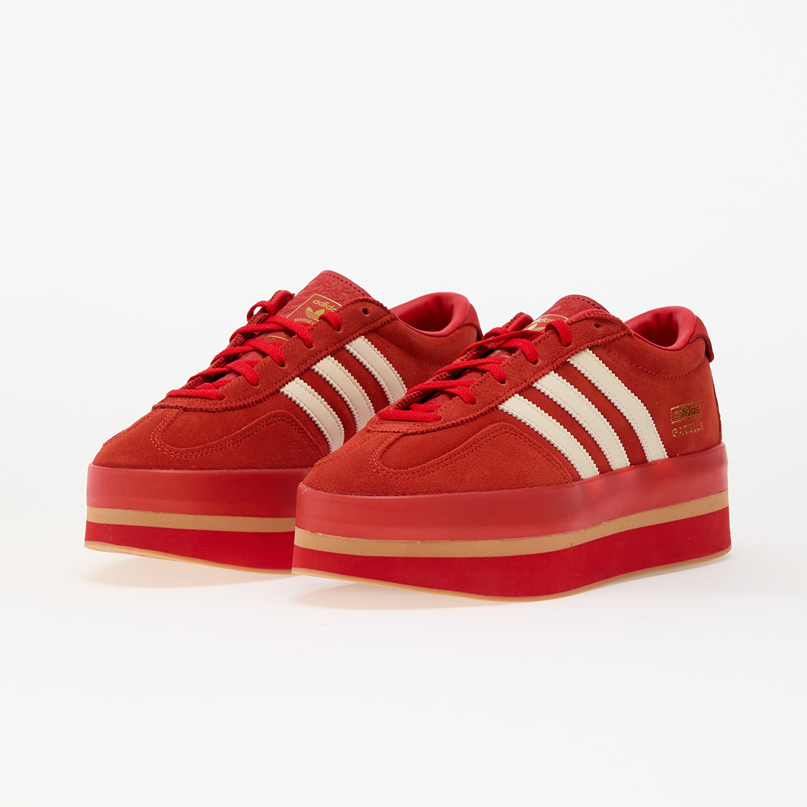 Chaussures et baskets femme adidas Gazelle Stack W Red/ Cream White/ Gold Met.