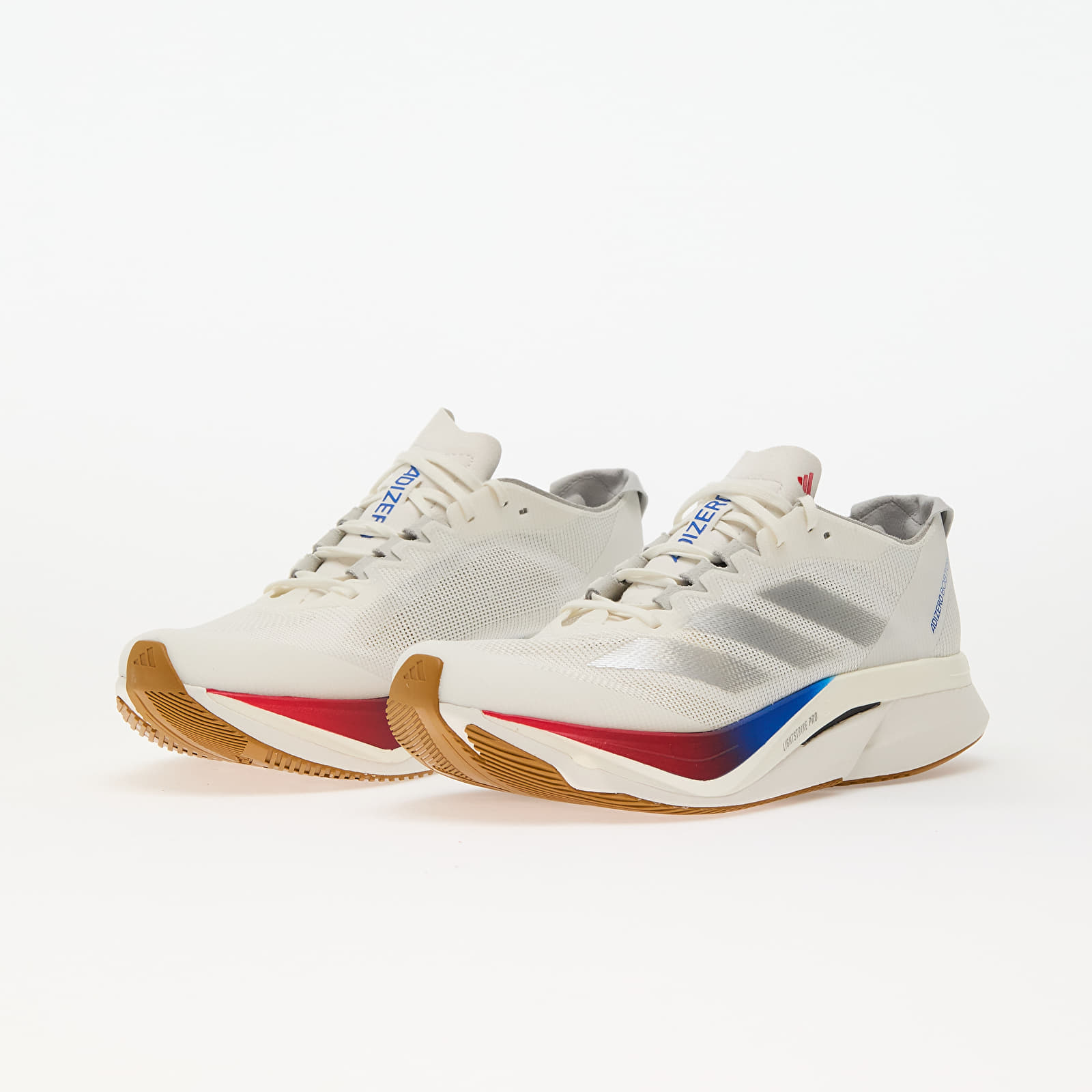 Buty damskie adidas Adizero Boston 12 W Core White/ Matte Silver/ Pure Ruby