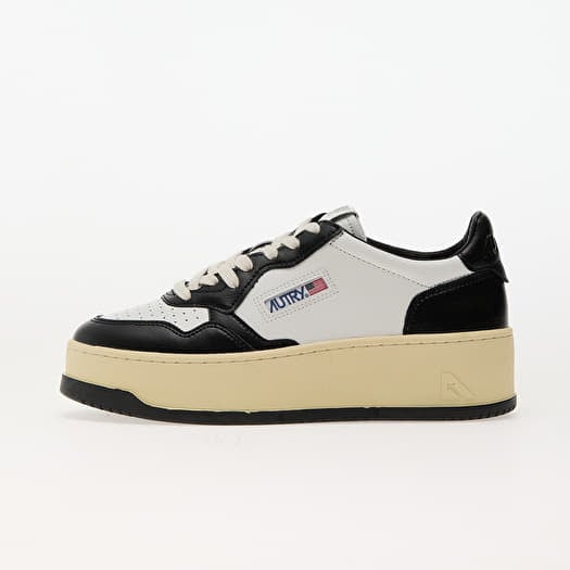 Autry Platform Low Wom Leat/ Leat Wht/ Blk