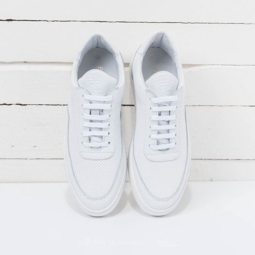 Low mondo ripple sales nappa perforated all white