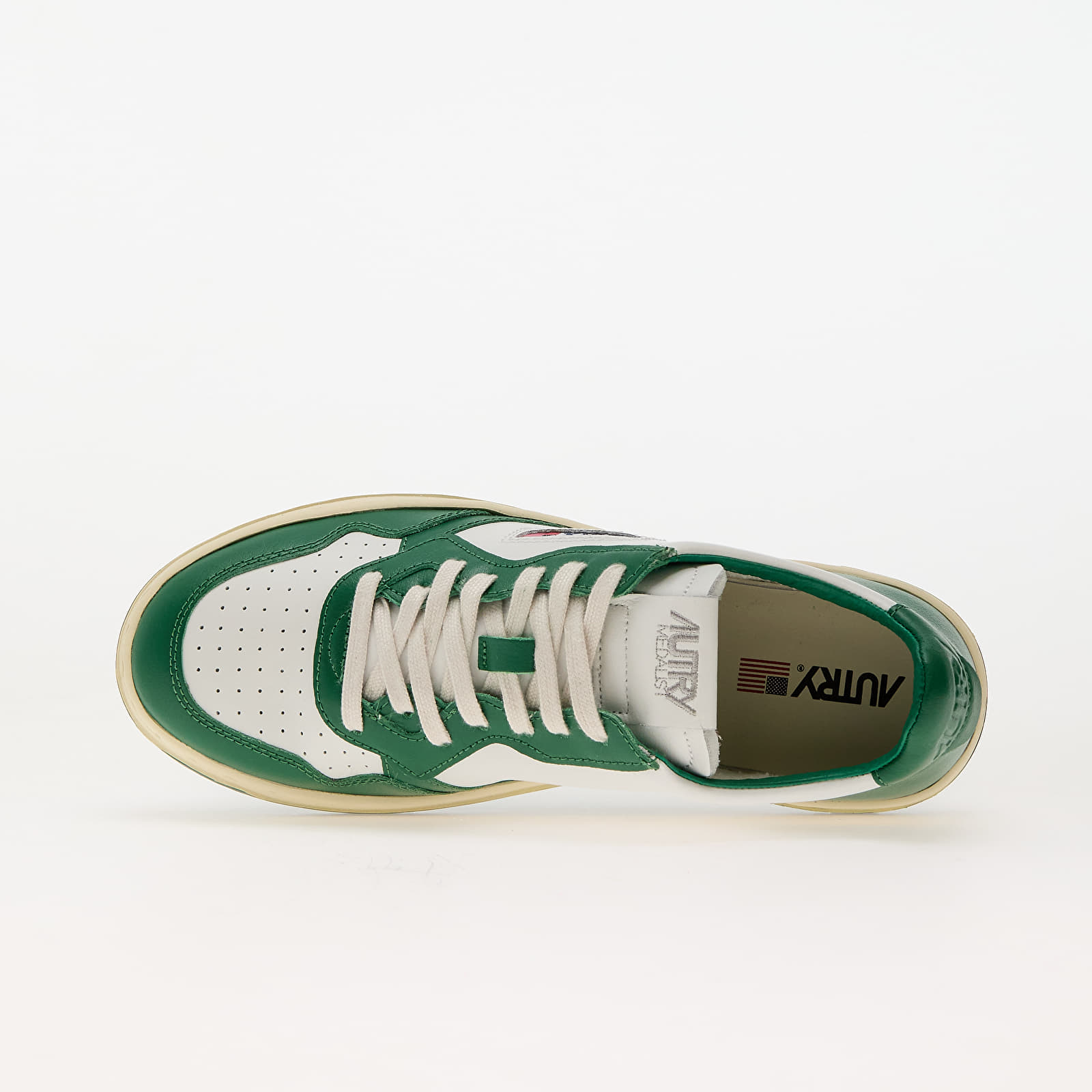 Мъжки кецове и обувки Autry Medalist Low Man Leat/ Leat Wht/ Green