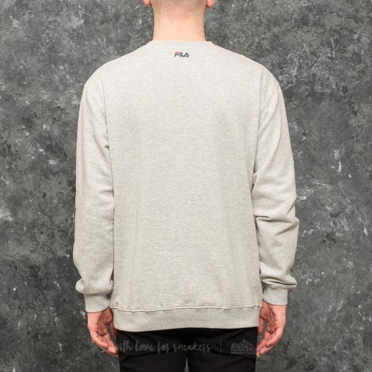 Hoodies and sweatshirts FILA Classic Logo Sweater Light Grey Melange Bros Footshop