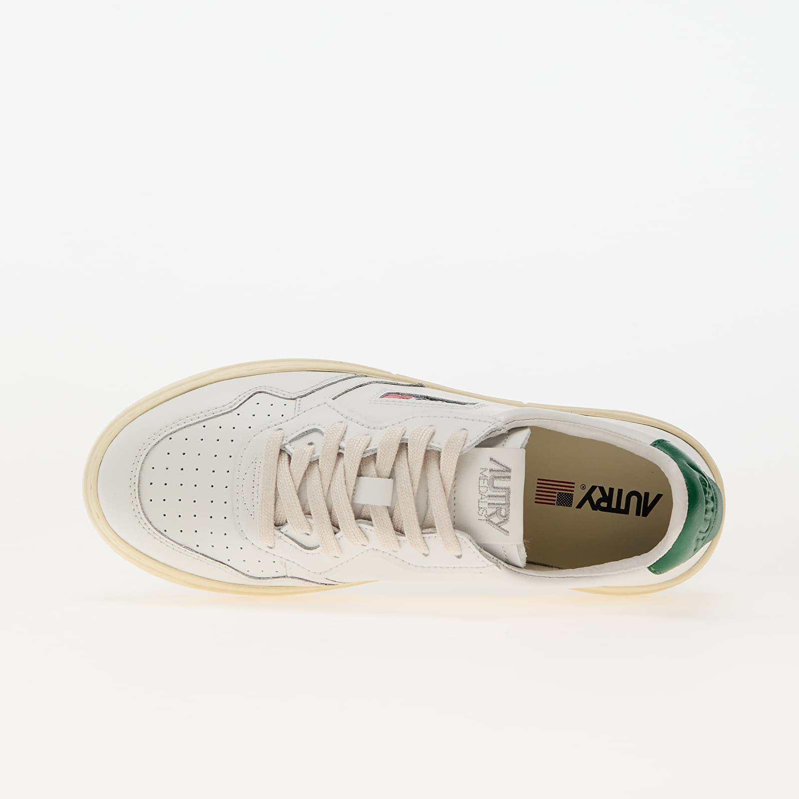 Дамски кецове и обувки Autry Medalist Low Wom Leat/ Leat Wht/ Green