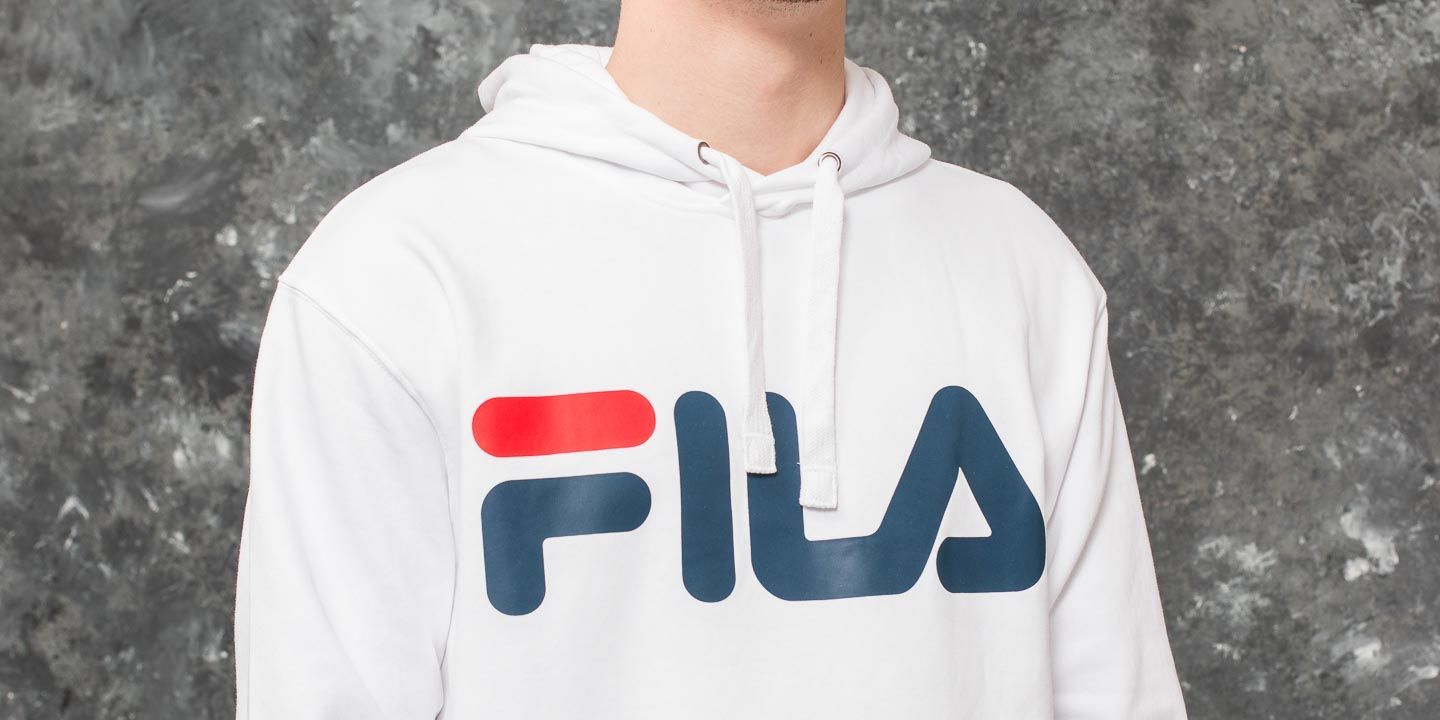 Mikiny FILA Classic Logo Hoodie Bright White