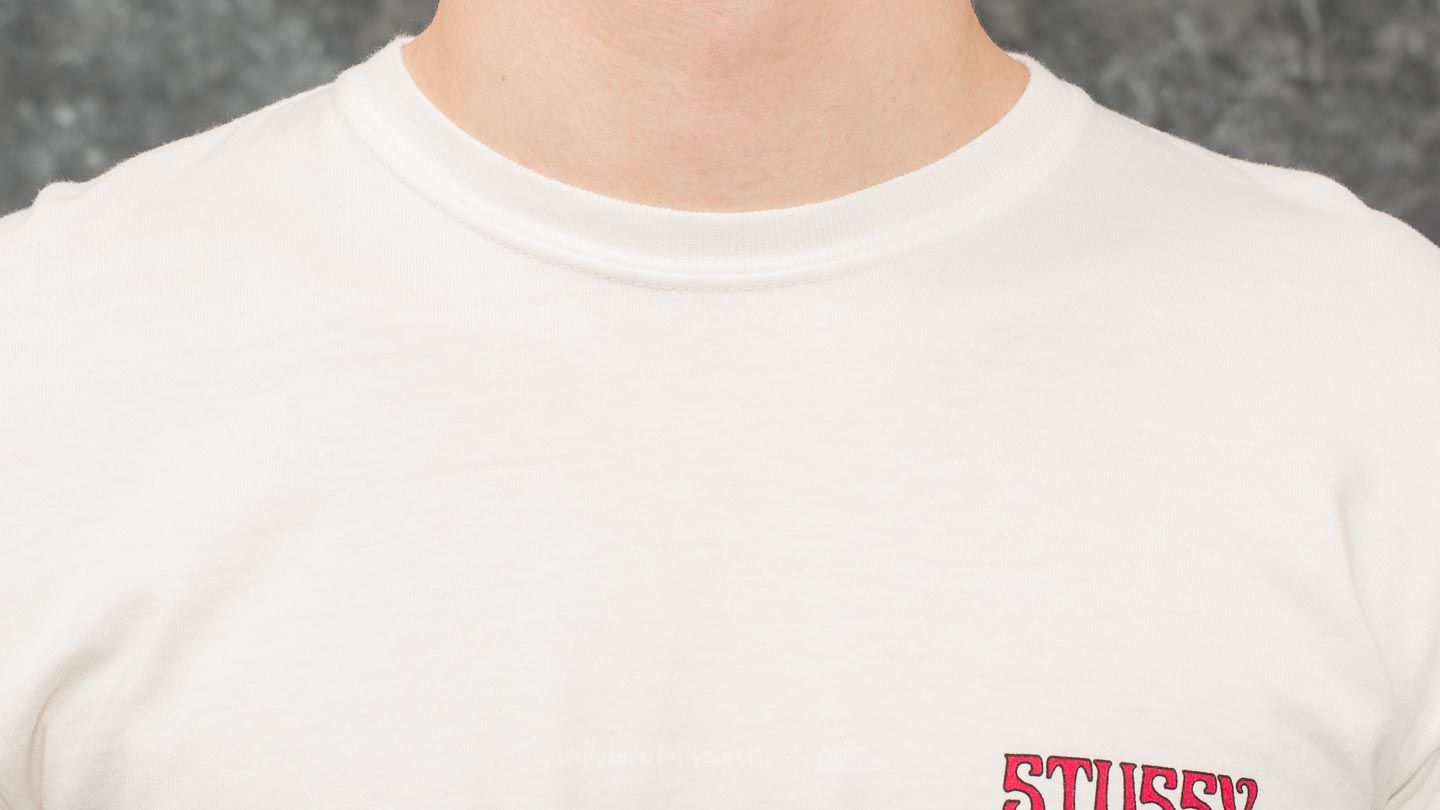 T-shirts Stüssy Skull & Roses Pigment Dyed Long Sleeve Tee Natural