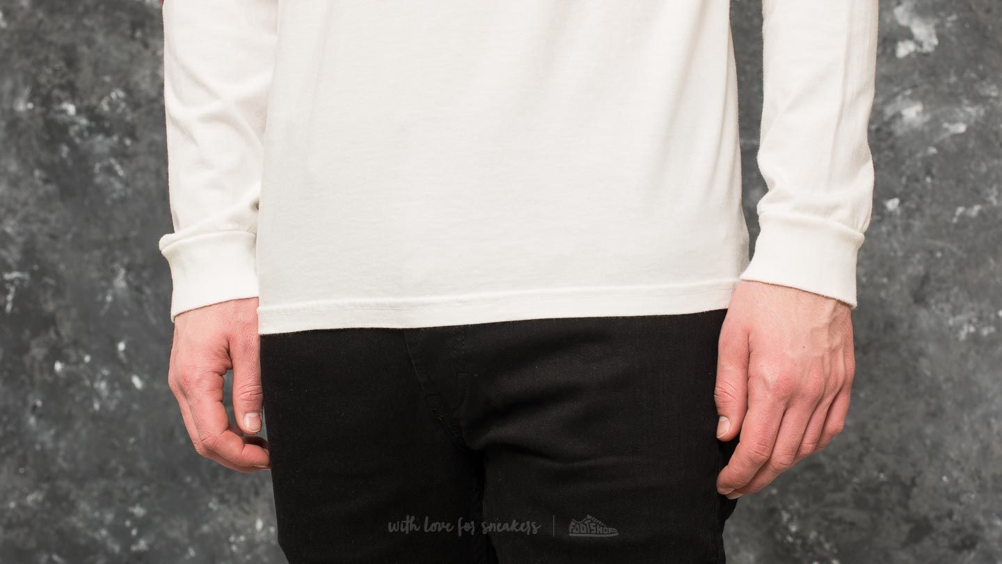 T-shirts Stüssy Skull & Roses Pigment Dyed Long Sleeve Tee Natural