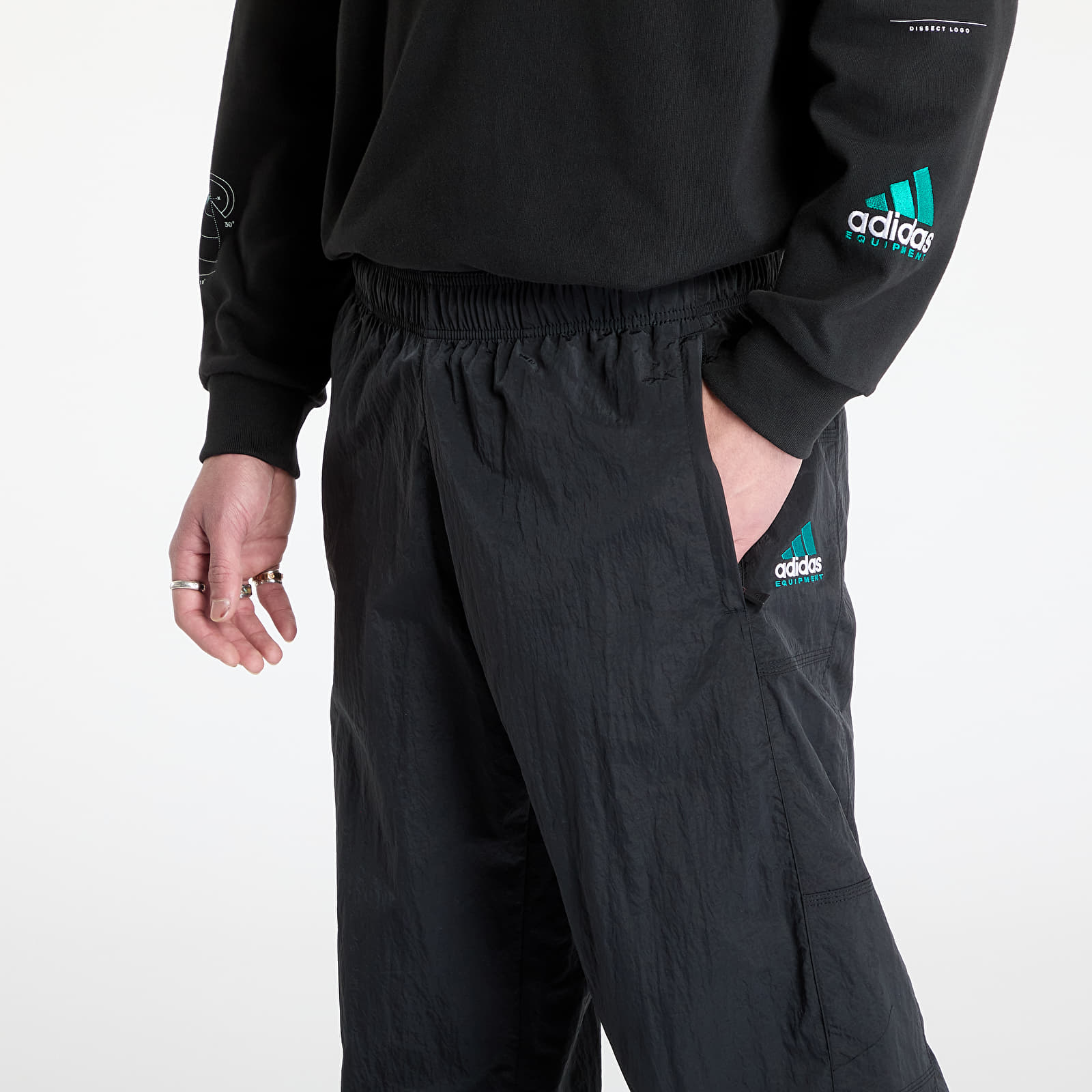 Džíny a kalhoty adidas Equipment Track Pant Black/ Black