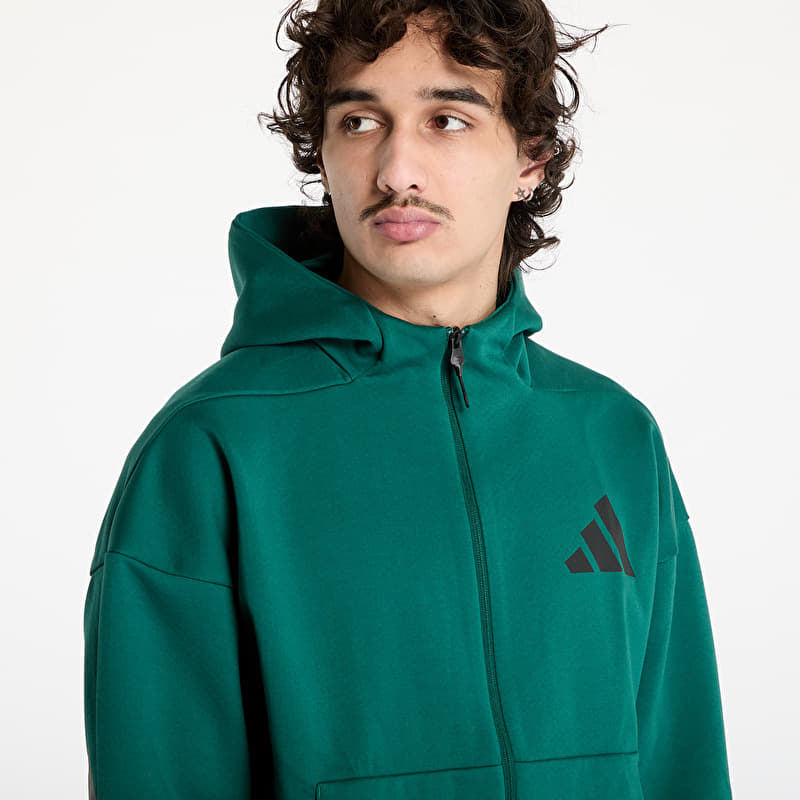 adidas Z.N.E. Full-Zip Hooded Track Jacket Collegiate Green | Footshop
