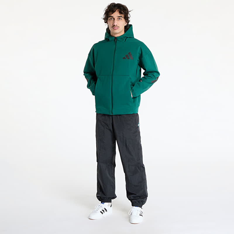 adidas Z.N.E. Full-Zip Hooded Track Jacket Collegiate Green | Footshop