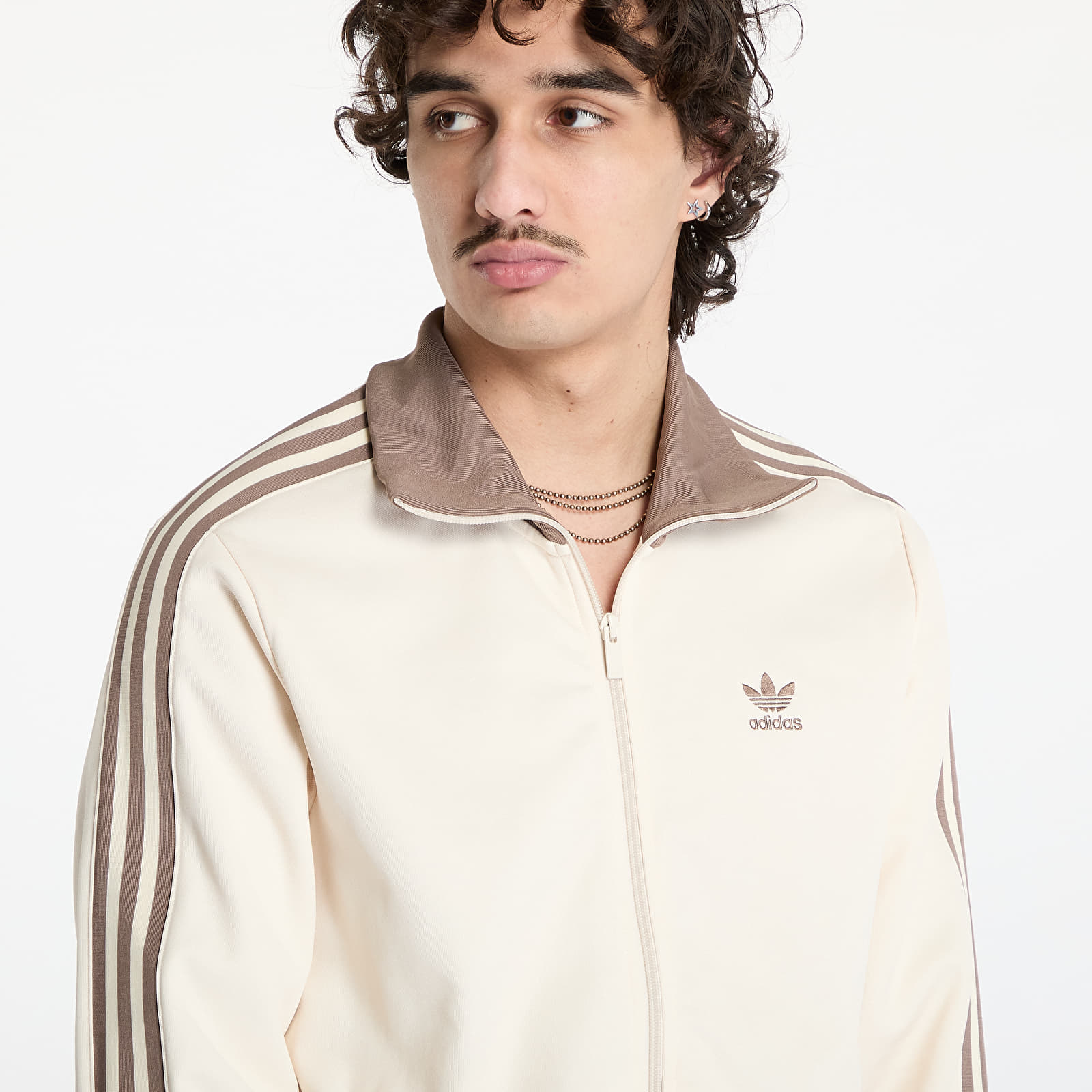 Men's hoodies adidas Adicolor Classics Track Top Wonder White/ Trace Brown