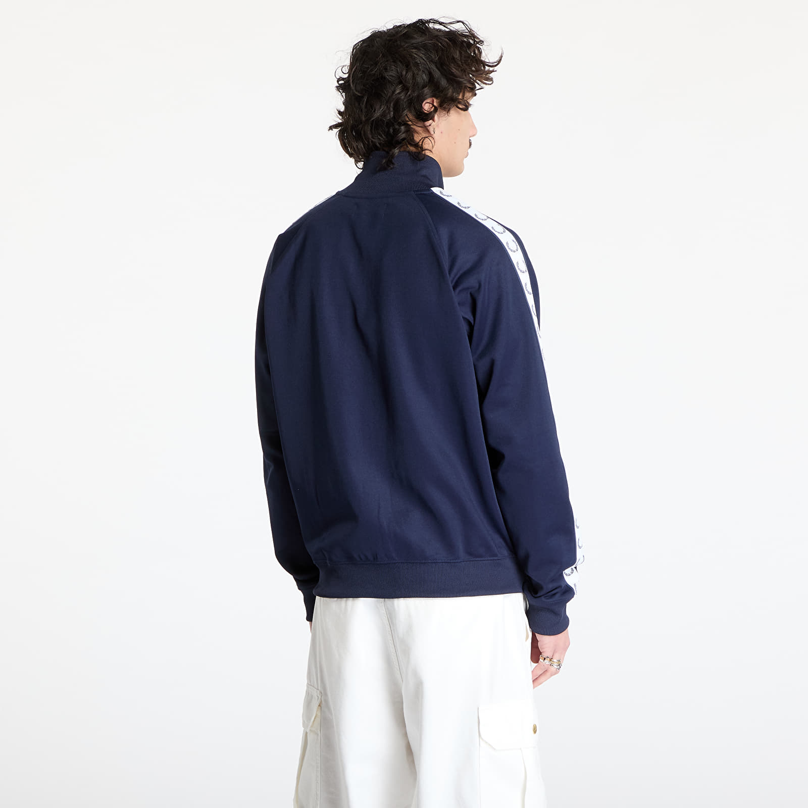 Mikiny FRED PERRY Taped Track Jacket Carbon Blue