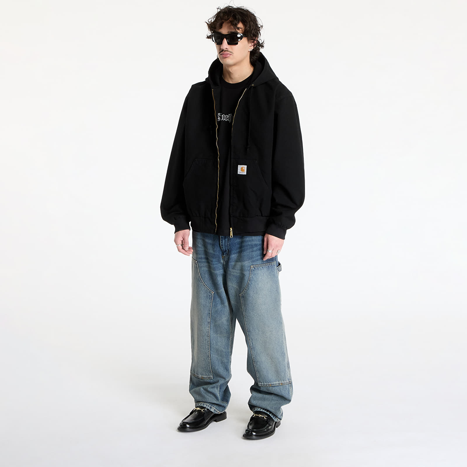 Kurtki Carhartt WIP OG Active Jacket UNISEX Black Rinsed