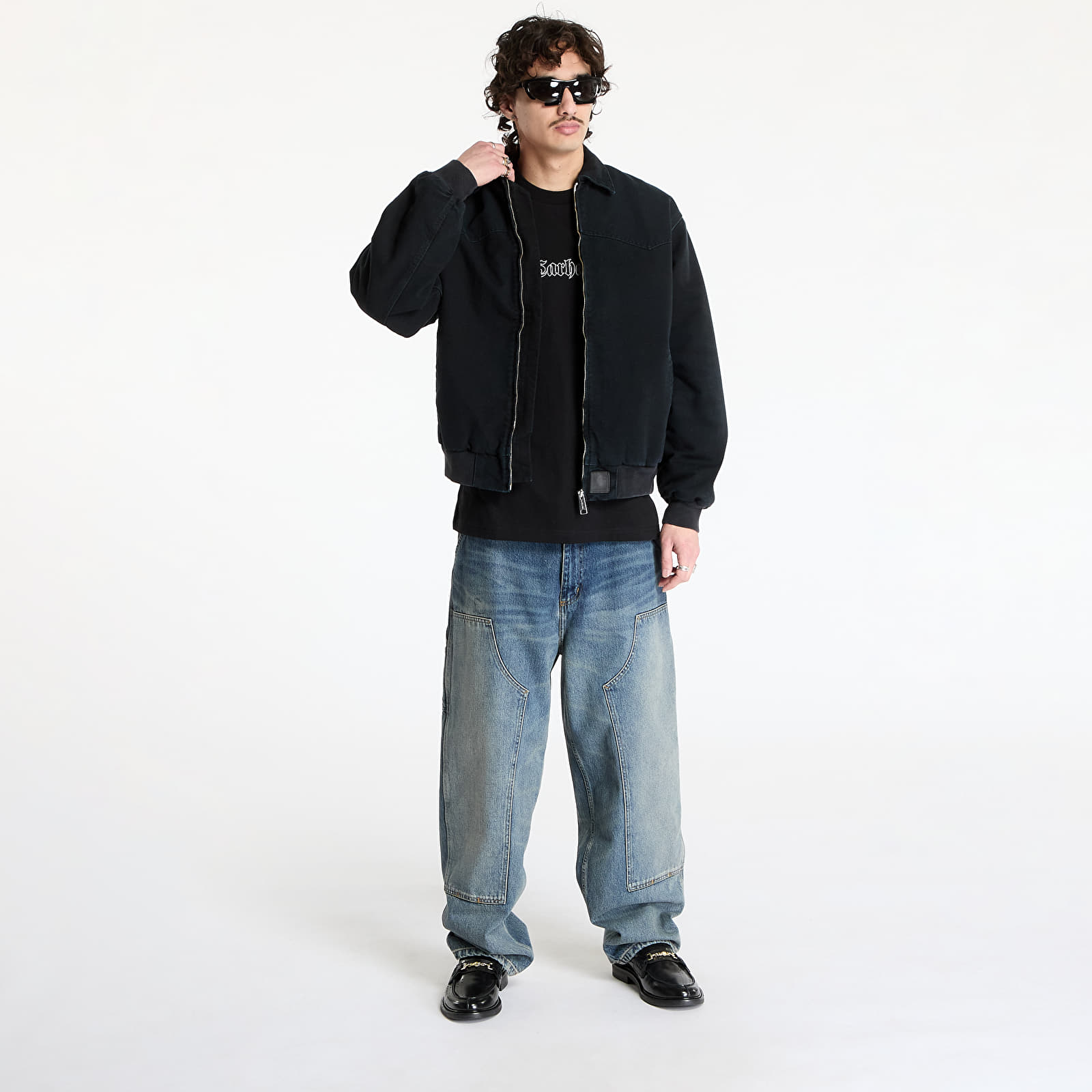 Jacken Carhartt WIP OG Santa Fe Jacket UNISEX Black/ Black Stone Canvas