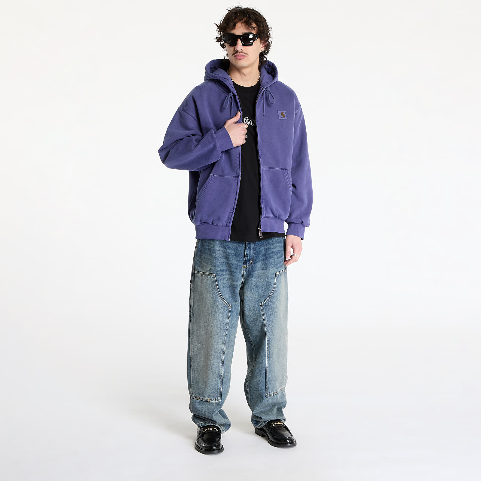 Férfi kabátok Carhartt WIP Hooded Vista Jacket UNISEX Aura Garment Dyed