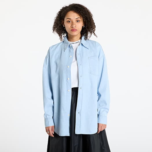 Košile Calvin Klein Jeans Oversized Longsleeve Denim Shirt Denim