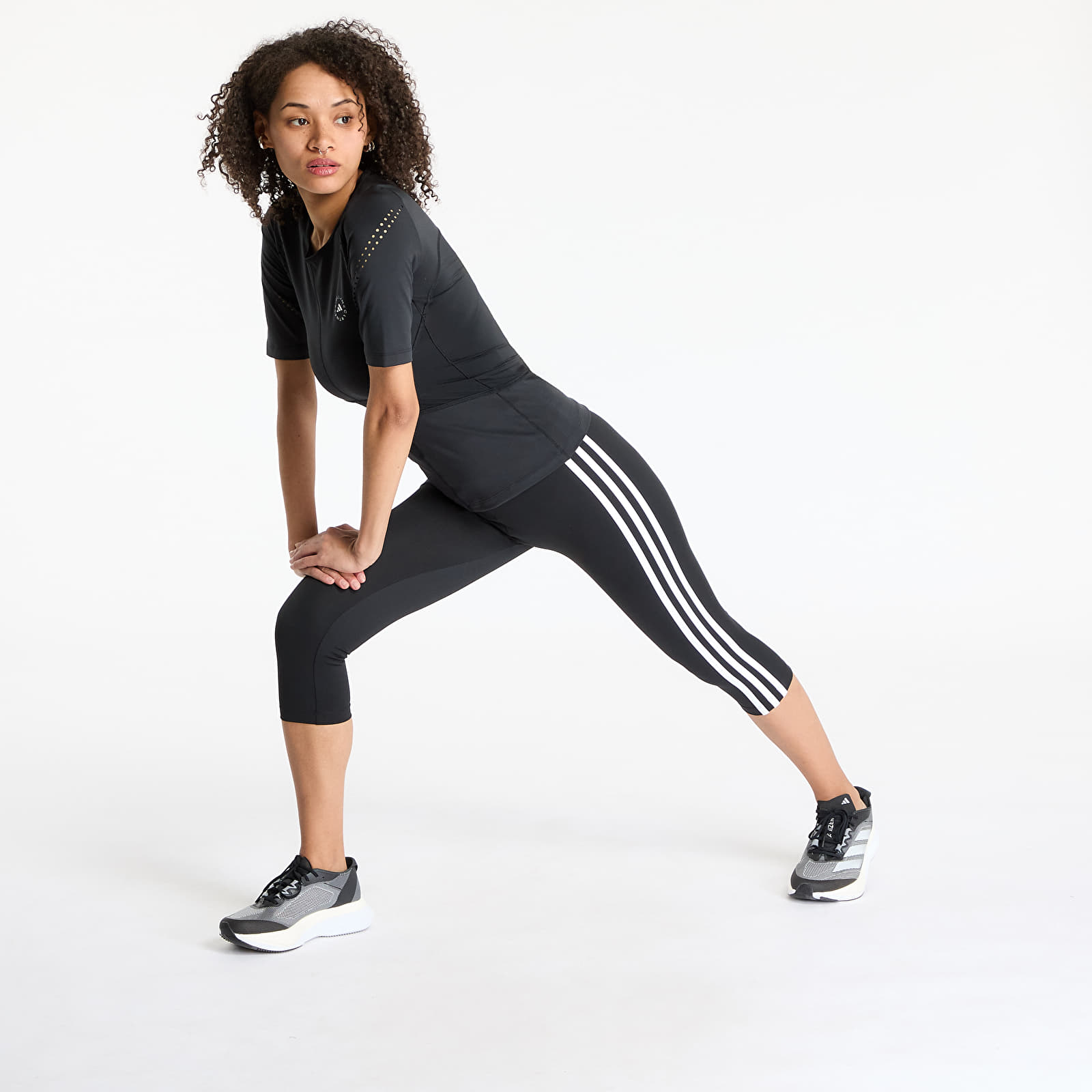 Legingi adidas Adicolor 3 Stripe Carpi Leggings Black/ Black