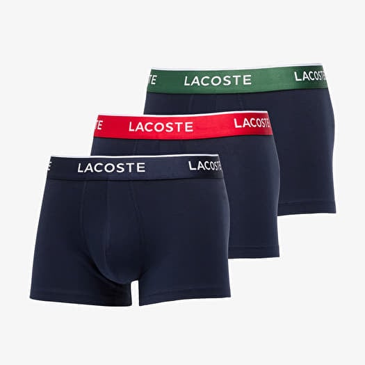 LACOSTE Trunk 3-Pack Navy Blue/ Green/ Red/ Navy