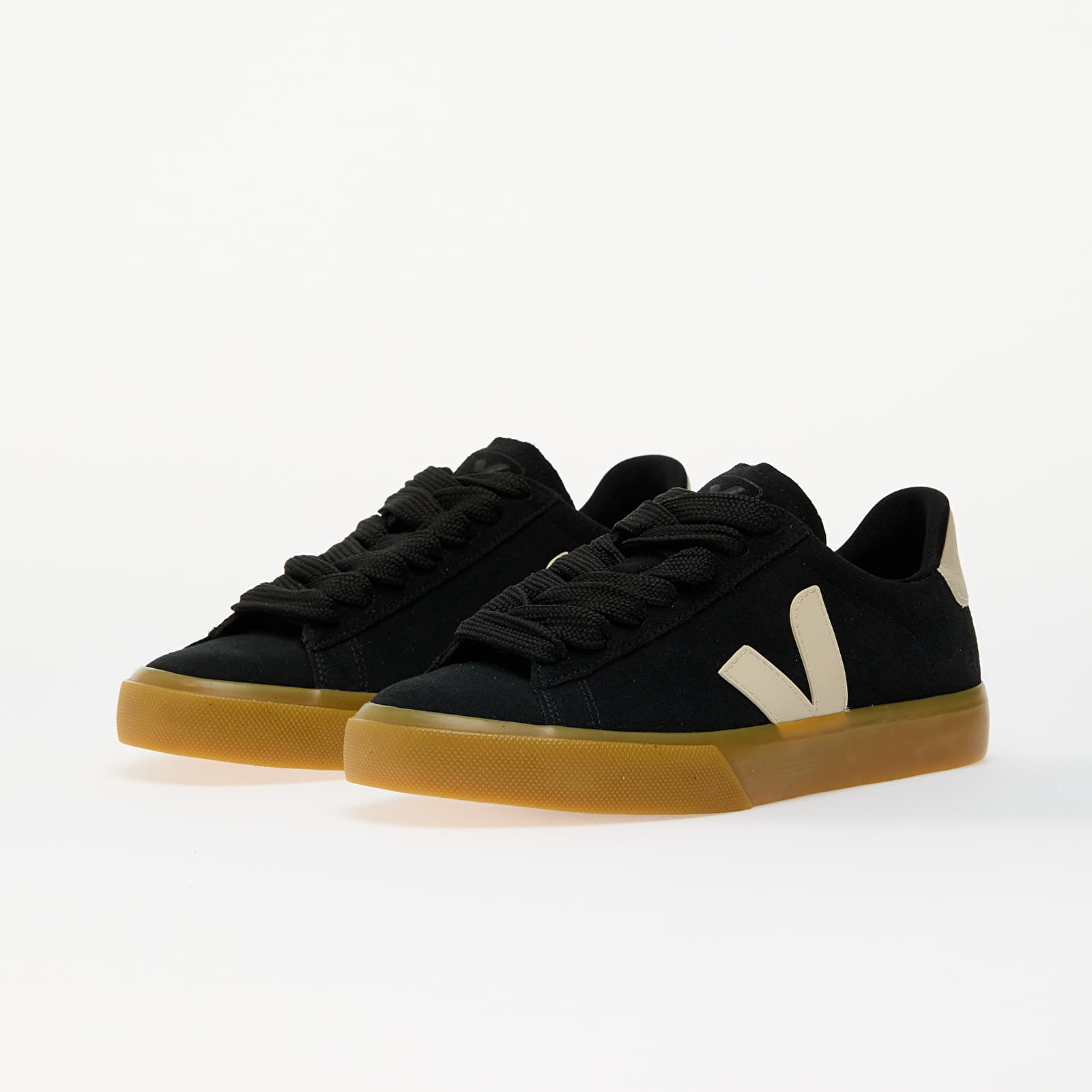 Shoes Veja Campo Bold Suede Black Pierre