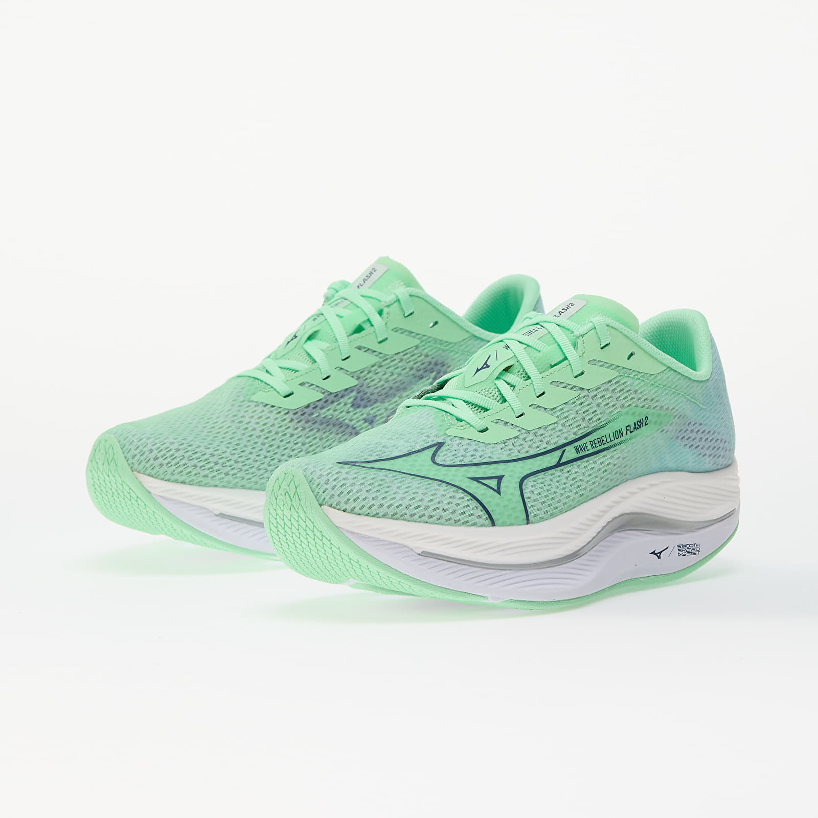 Încălțăminte și sneakerși pentru bărbați Mizuno Wave Rebellion Flash 2 NeoMint/ VintageIndigo/ HintMint