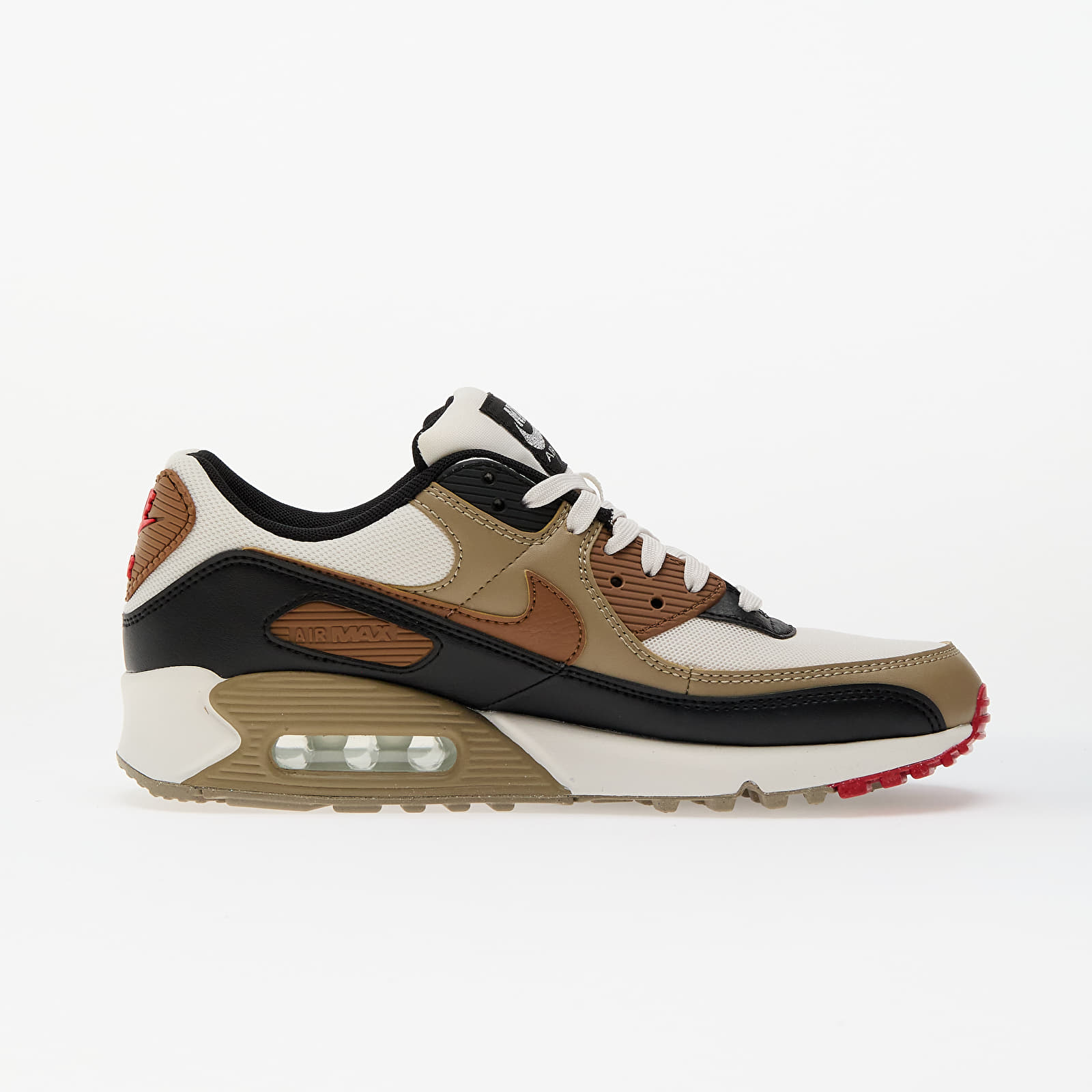 Women's shoes Nike W Air Max 90 Phantom/ Lt British Tan-Black-Fire Red