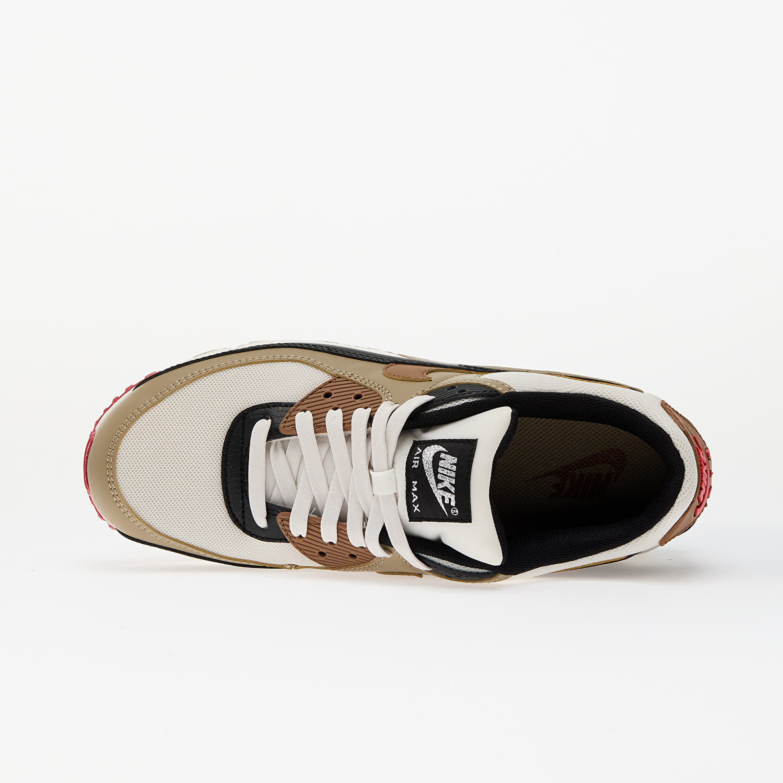 Women's shoes Nike W Air Max 90 Phantom/ Lt British Tan-Black-Fire Red