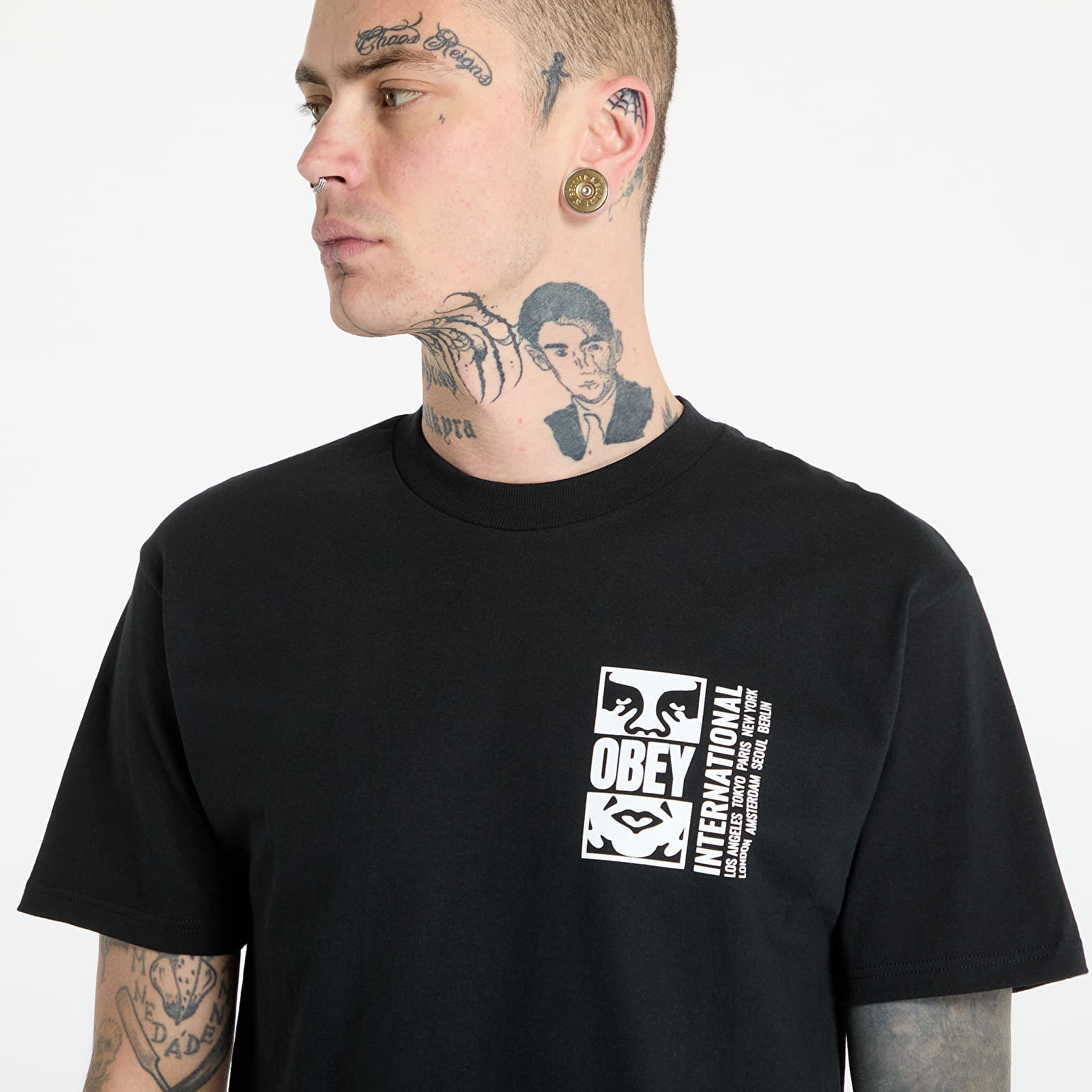 Miesten T-paidat OBEY Icon Split T-Shirt Black