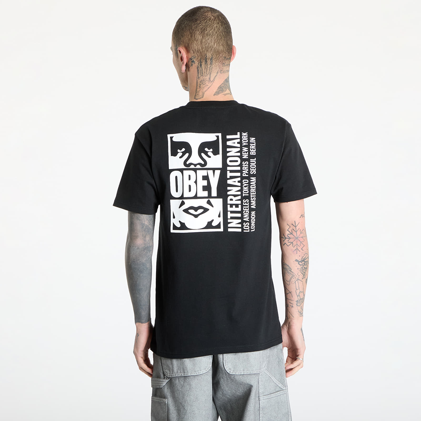 Miesten T-paidat OBEY Icon Split T-Shirt Black