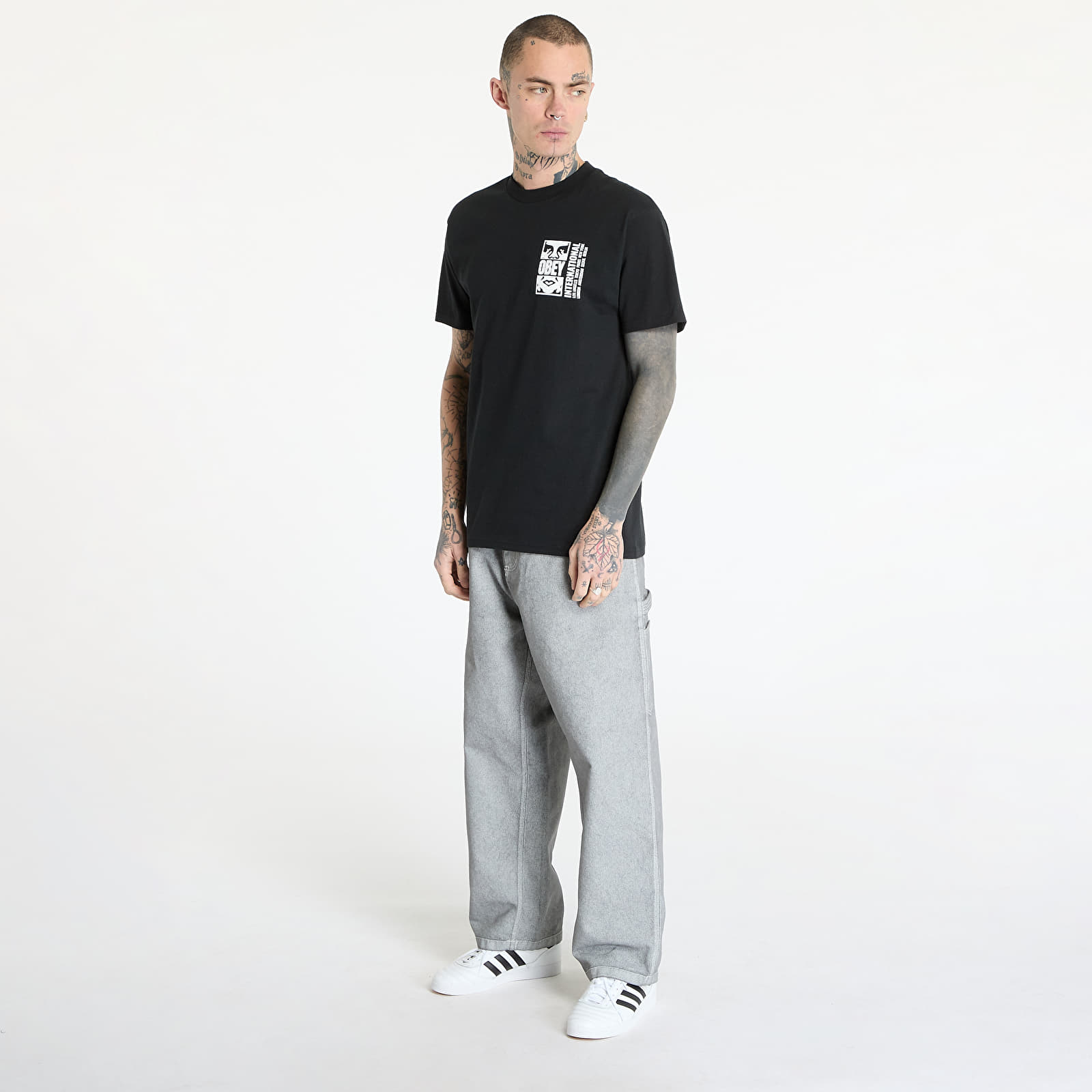 Miesten T-paidat OBEY Icon Split T-Shirt Black