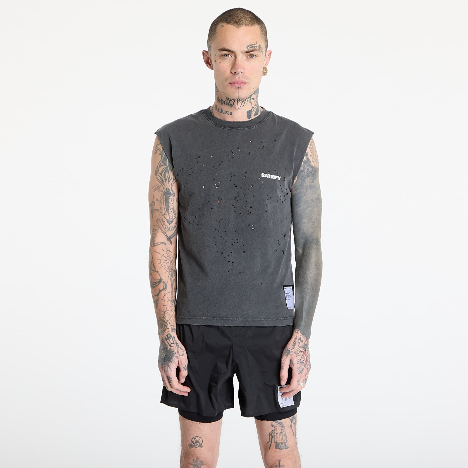 Tricou Satisfy MothTech Muscle Tee 00A02/ Aged Black M