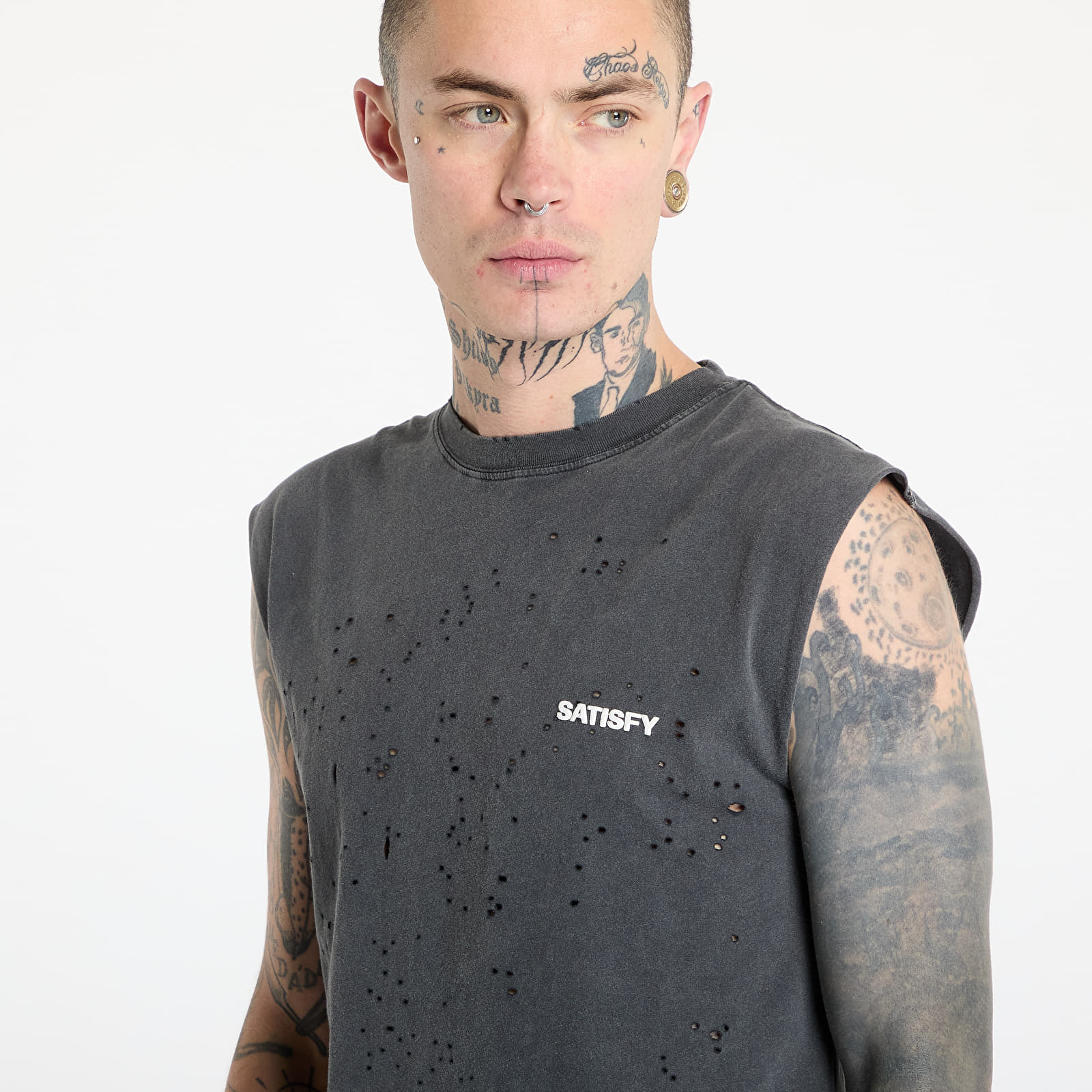 T-Shirts Satisfy MothTech Muscle Tee 00A02/ Aged Black