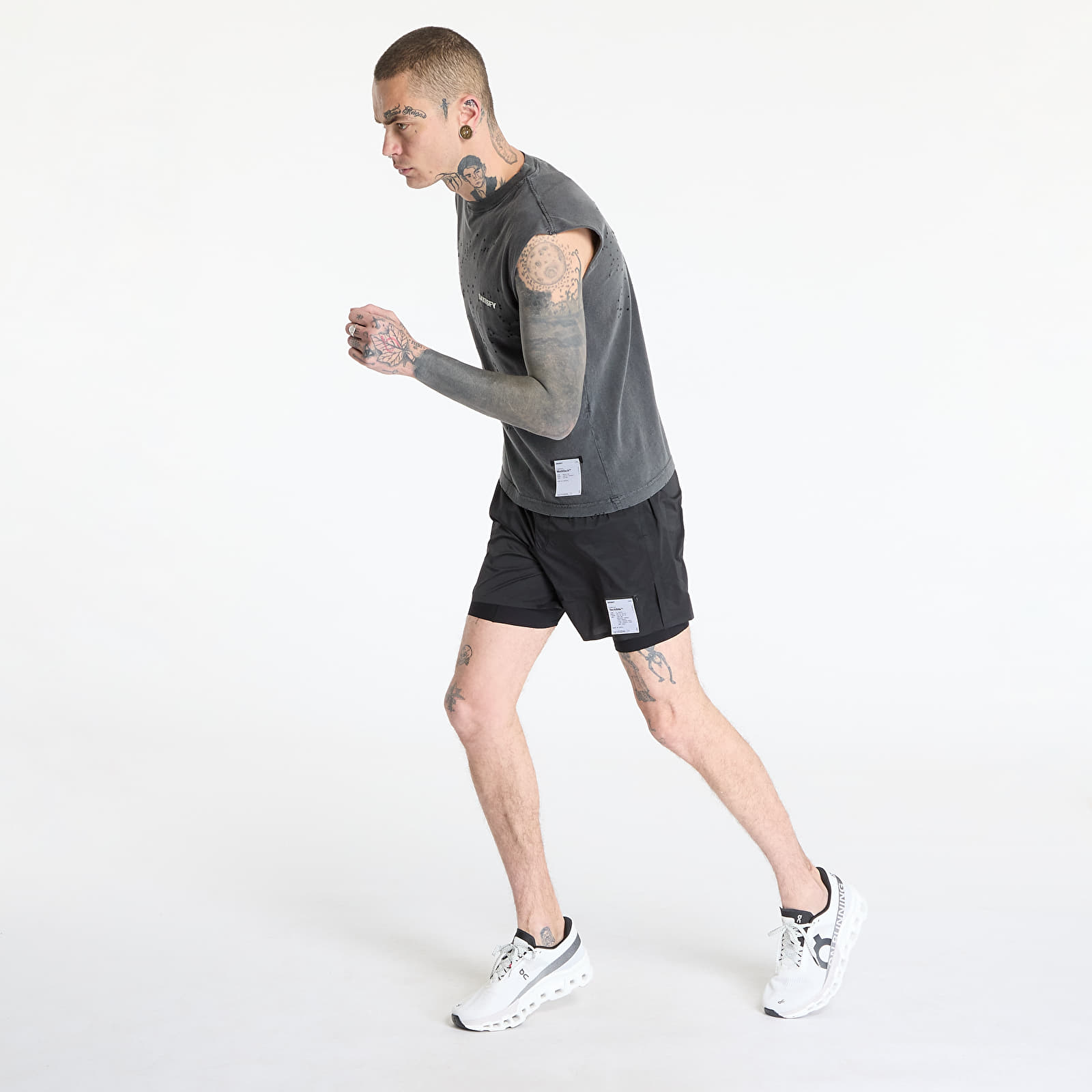 T-Shirts Satisfy MothTech Muscle Tee 00A02/ Aged Black