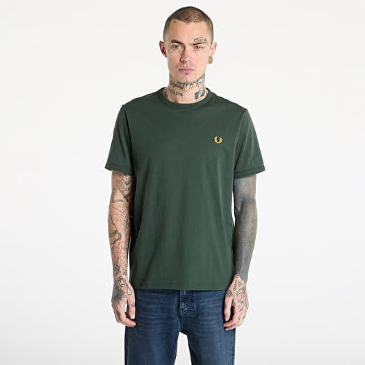 Marškinėliai FRED PERRY Ringer T-Shirt Court Green