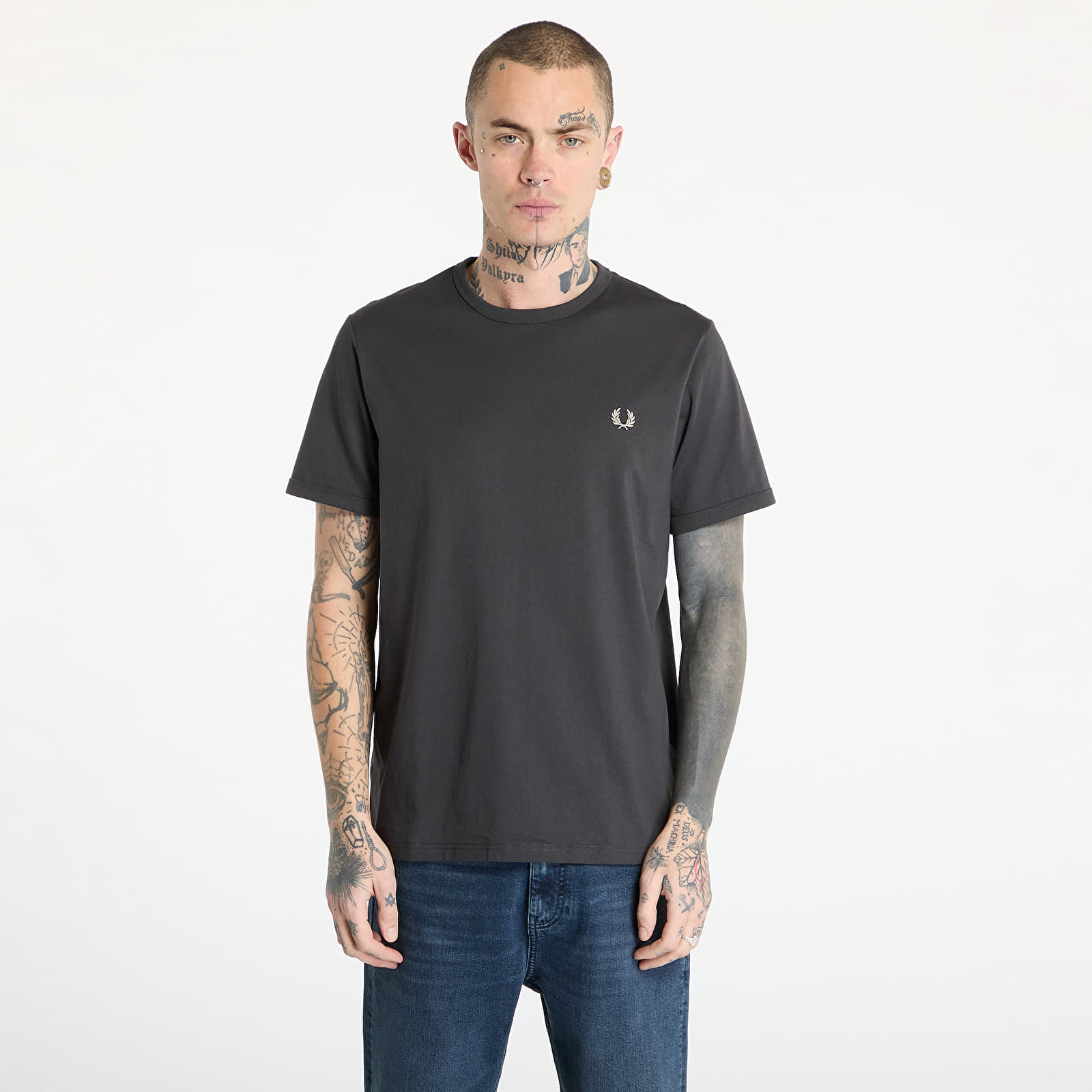 T-Shirts FRED PERRY Ringer T-Shirt Anchor Grey